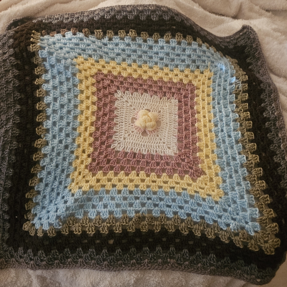 Handmade Multicolor Crochet Blanket for Kids